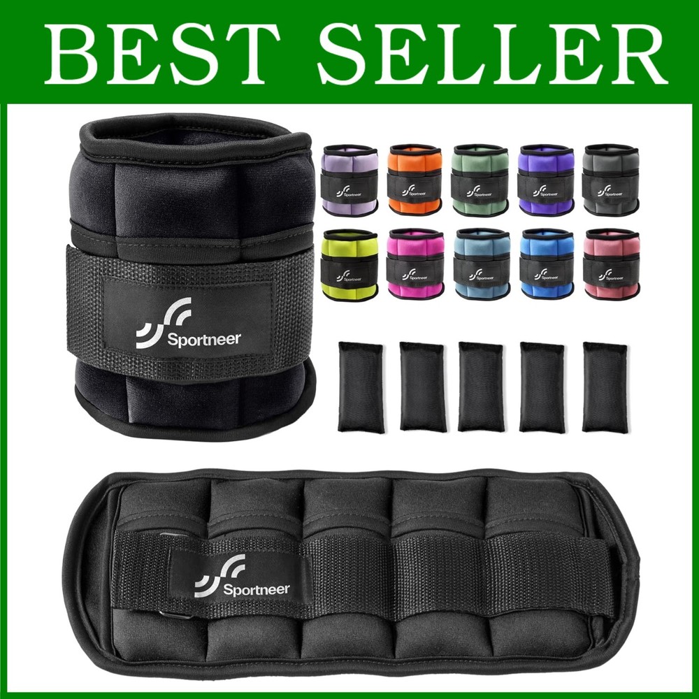 Adjustable Ankle Weights Set - Neoprene Leg Weights 2-10 lbs