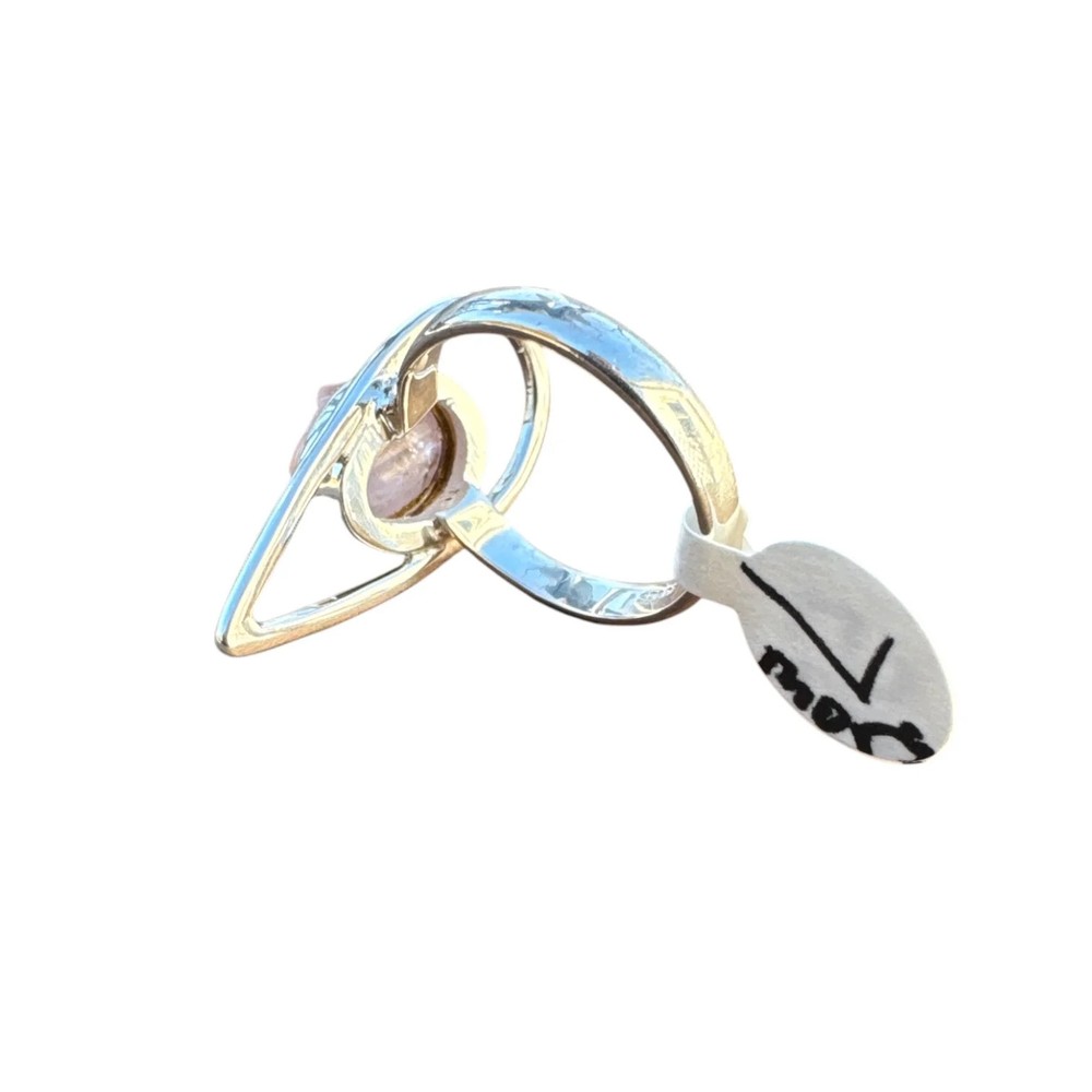 Rough Morganite Solid 925 Sterling Silver Ring 7