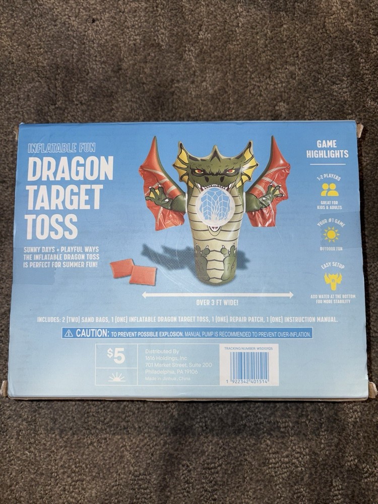 nflatable Dragon Target Toss Set" by "Let's Go".