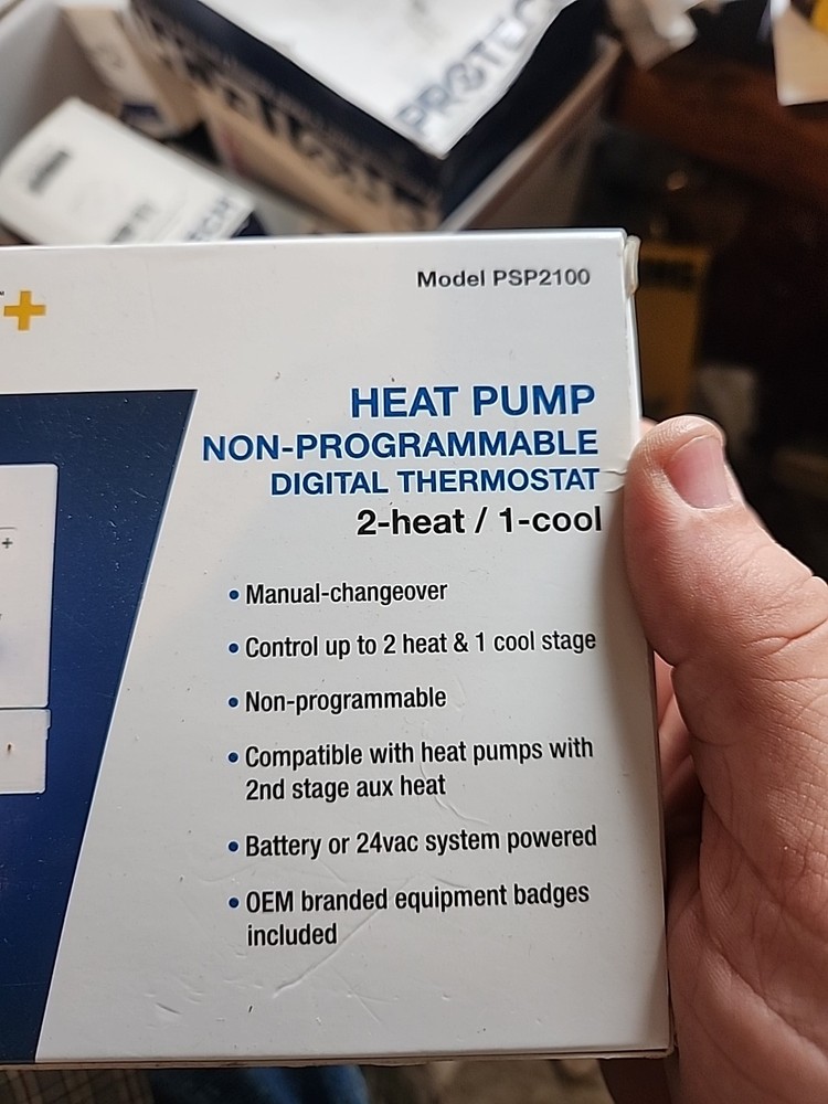 Prostat+ Model PSP2100 Non Programmable Thermostat Digital Heat Pump