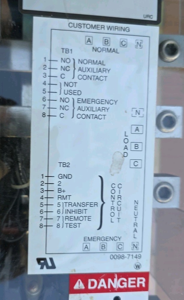 Onan 480V Automatic Transfer Switch 3PH 225 Amp 0306-3480-06