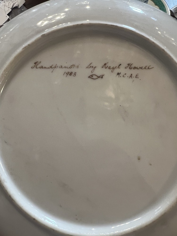 Hand Painted Plate By Hazel Howell