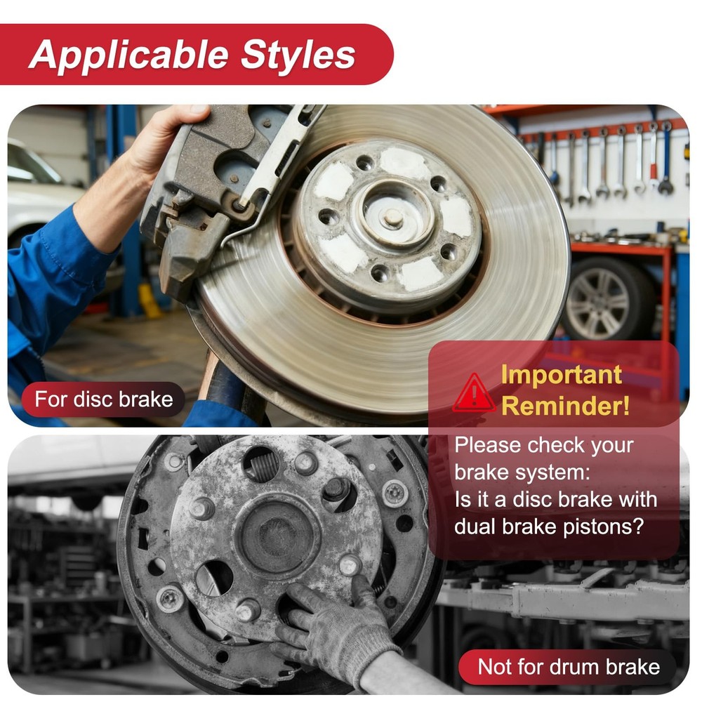 Cupbunny Brake Caliper Compression Tool, 4 Piston Tool for Red