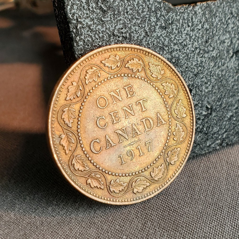 1917 Canada Large Cent UNC Toned
