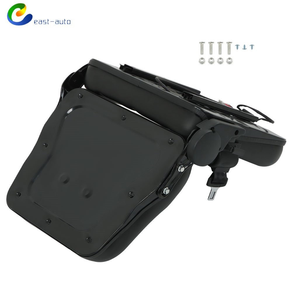 Fold Down Tractor Seat Adjustable Back & Seatbelt Universal Forklift Seat