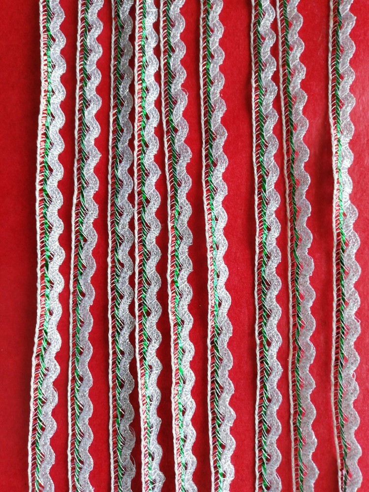 2 Meter Silver Tip Not Elastic 1,1 CM Wide Trims #BB 0195