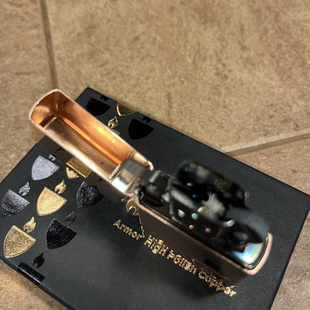 Zippo 46171, Zippo Limited Edition Solid Copper Case Armor Lighter, Black Insert