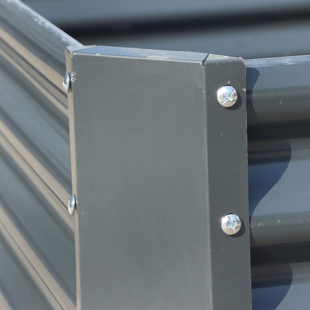 6x3x2 Ft Galvanized Garden Bed Elevated Raised Planter Boxes for Outdoor