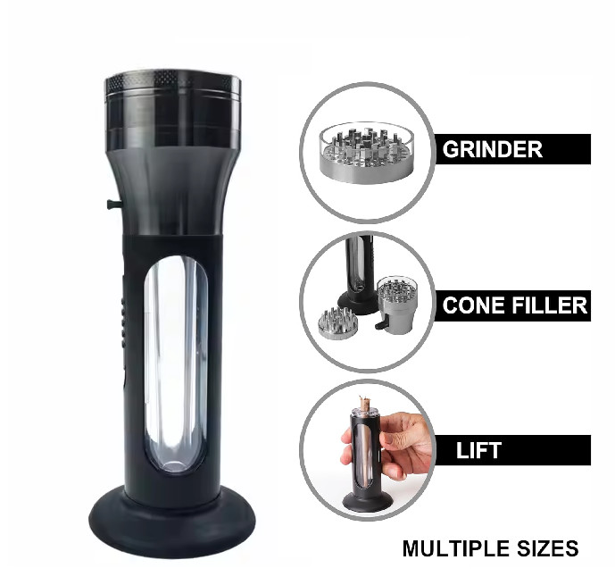2-In-1 Herb Grinder Cone Loader Grinder Roller Portable Grinder and Cone Filler