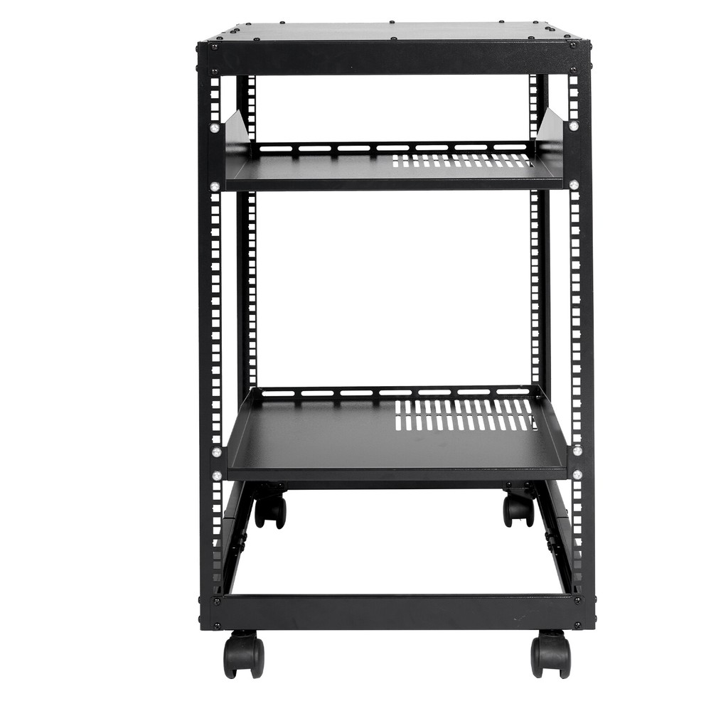 VEVOR 15U 4 Post Open Frame Server Rack Network Enclosure 23''-40'' Adjustable