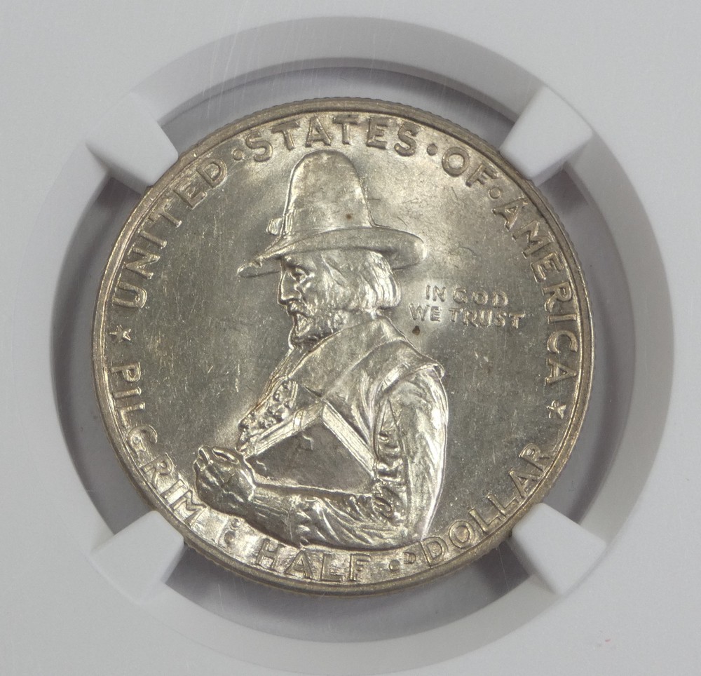 1920 Pilgrim Tercentenary Commemorative Silver Half Dollar CERTIFIED NGC MS 63