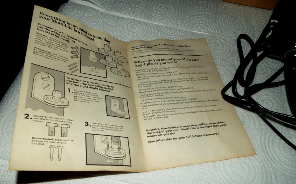 VINTAGE 1982 NOS WORK SHOPS MULTI-LITE DRI INDUSTRIES ORIGINAL BOX READ!!!