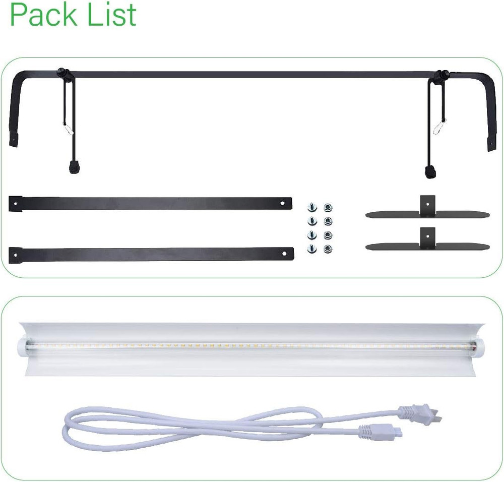 Adjustable 2Ft LED Grow Light for Indoor Plants & Seed Starting with Stand