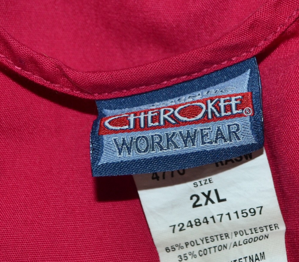 Cherokee, Scrubs, Top, 2XL, Raspberry