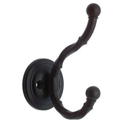 Brainerd 4-1/2" Twisted Coat and Hat Hook, Flat Black 11445