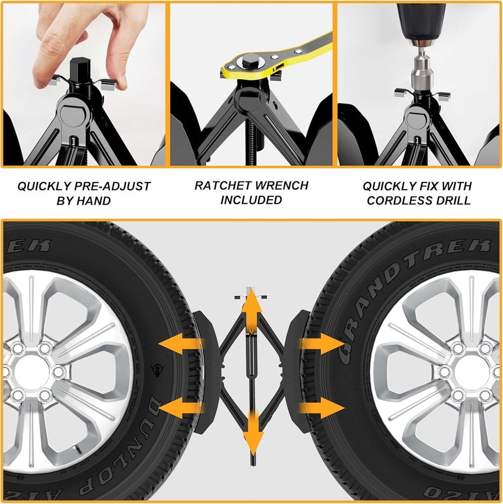 Camper Wheel Chock Stabilizer 2 Sets, Upgraded Side Grain Heavy Duty...