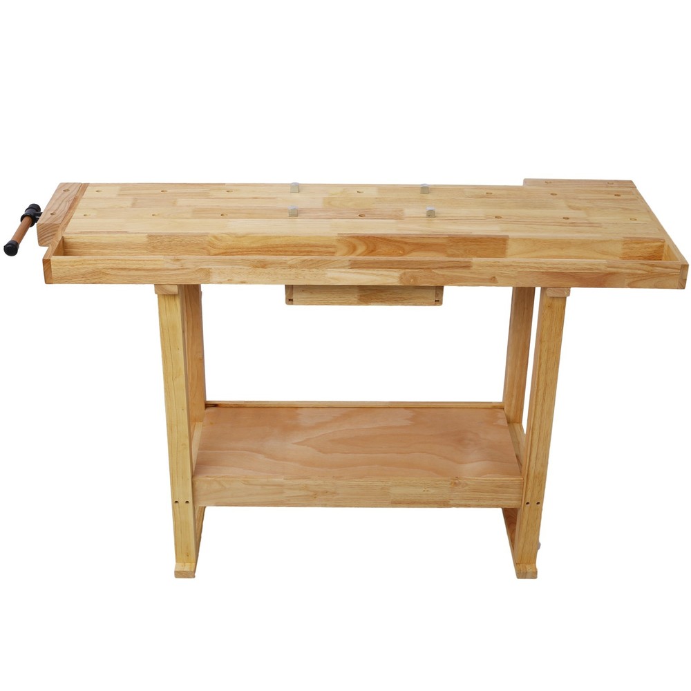 55" Heavy-Duty Wood Workbench w/ 9" Rapid Vise
