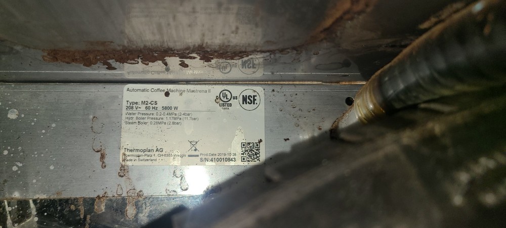 2019 Thermoplan M2-CS Automatic Coffee Machine Mastrena II