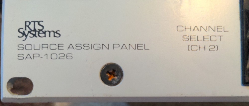 RTS TELEX SAP-1026 SOURCE ASSIGN PANEL UNTESTED