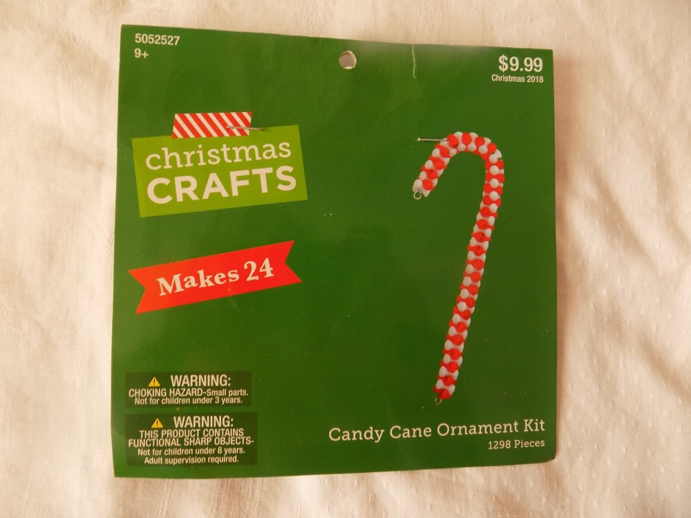 Group Pack of beaded Christmas candy canes
