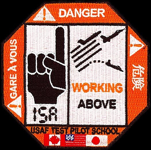 USAF TEST PILOT SCHOOL CLASS 2015A - DANGER - ORIGINAL AIR FORCE PATCH
