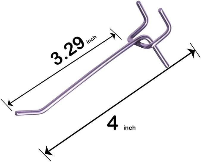 Versatile 30-Piece Silver Pegboard Hooks - 4-Inch Heavy-Duty Storage Solution