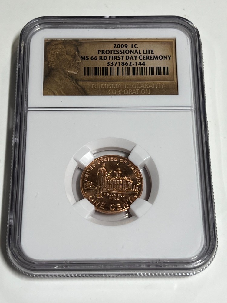 2009 1C Professional Life MS66RD First Day Ceremony Lincoln Cent