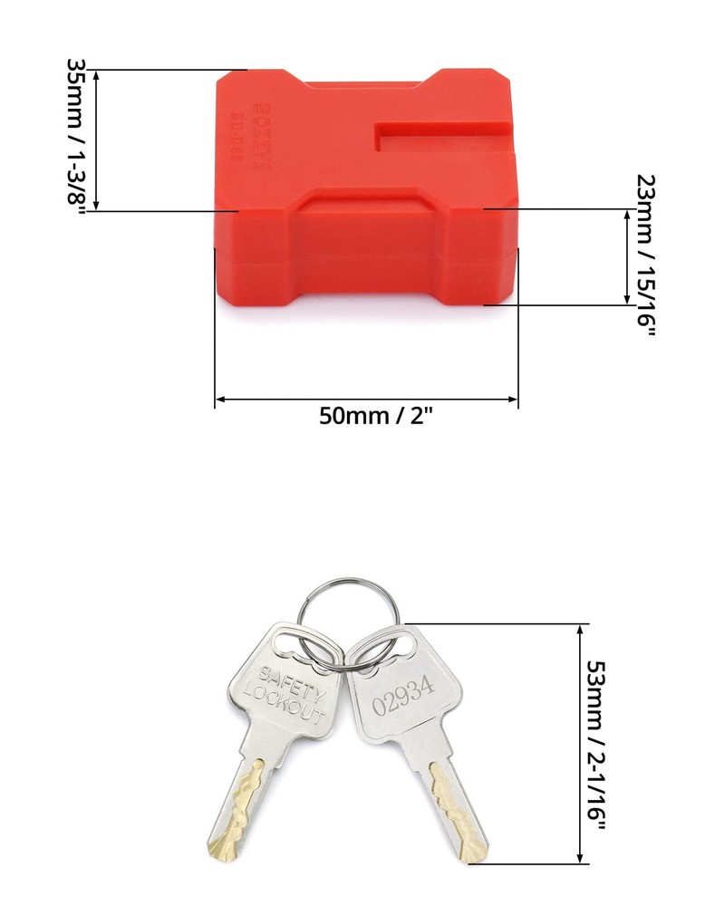 QWORK Electrical Cord Plug Lockout Device for Cord, 2 Pack 2