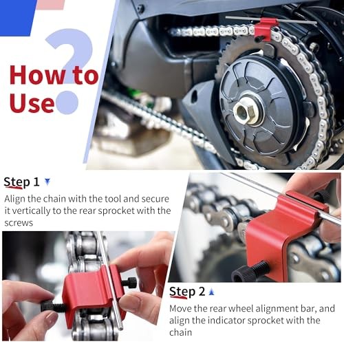 Chain Alignment Tool, Aluminium Alloy Motorcycle Chain Alignment Tool, Chain
