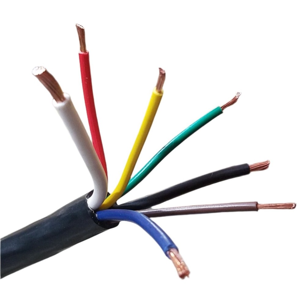 Multi Gauge 7 Seven wire RV Camper Trailer Cable Cord Plug Conductor Cable
