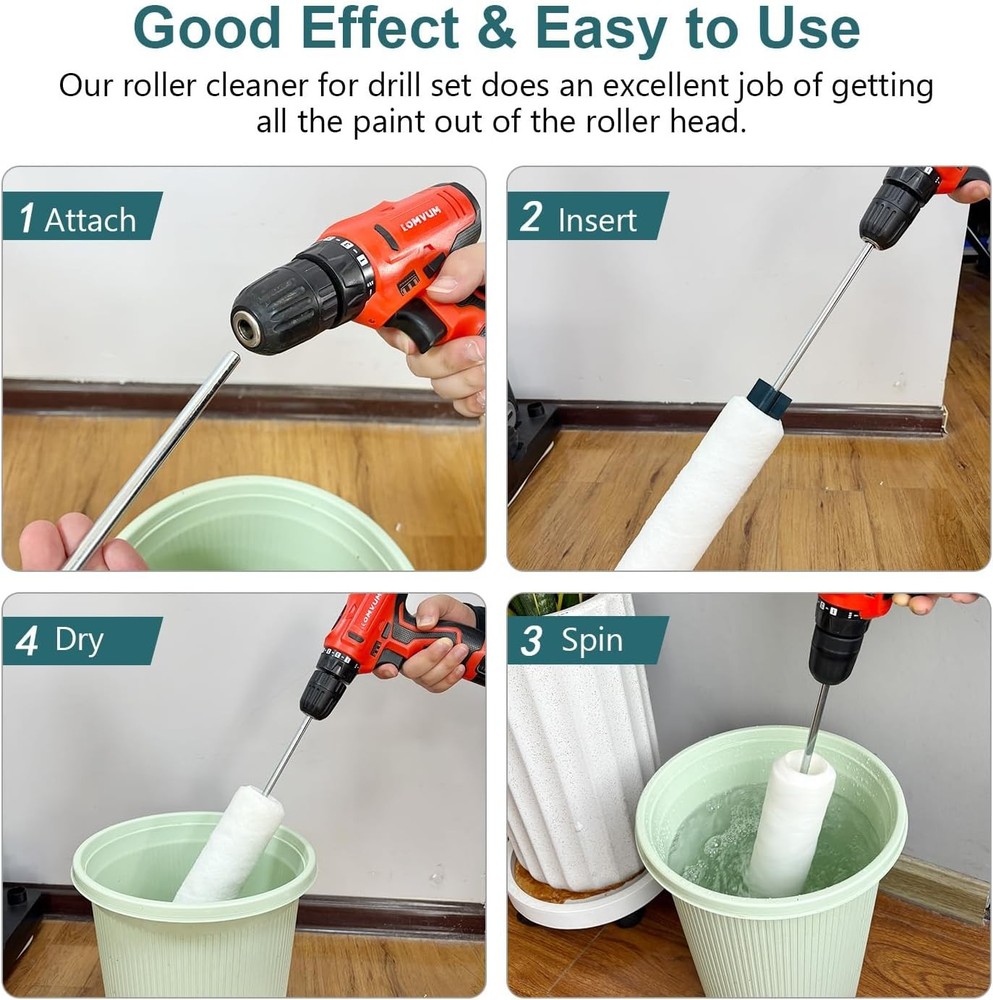 Paint Roller Cleaner Dryer Washer Cleaning Tool for Rollers, plastic