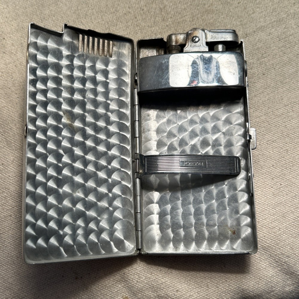 Vintage Ronson Escort Cigarette Case Lighter Untested