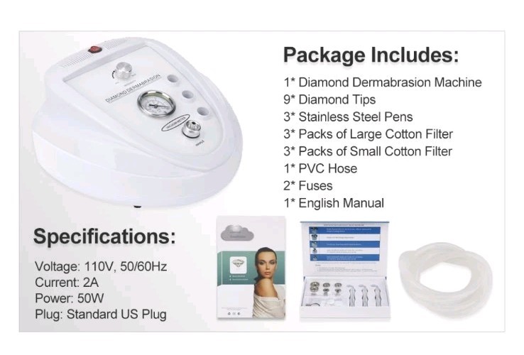 💎⭐ Diamond Microdermabrasion Machine Professional-Grade 65–68cmHg 9 Tips