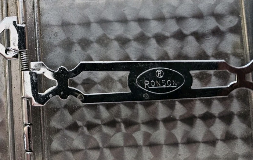 Old Art Deco RONSON Cigarette Case & Lighter Engrave Initials BG & Personalized