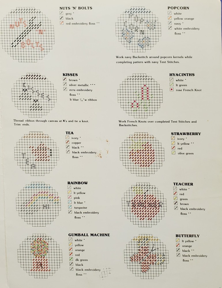 Jar Lids Sampler Quick Plastic Canvas Patterns By Leisure Arts