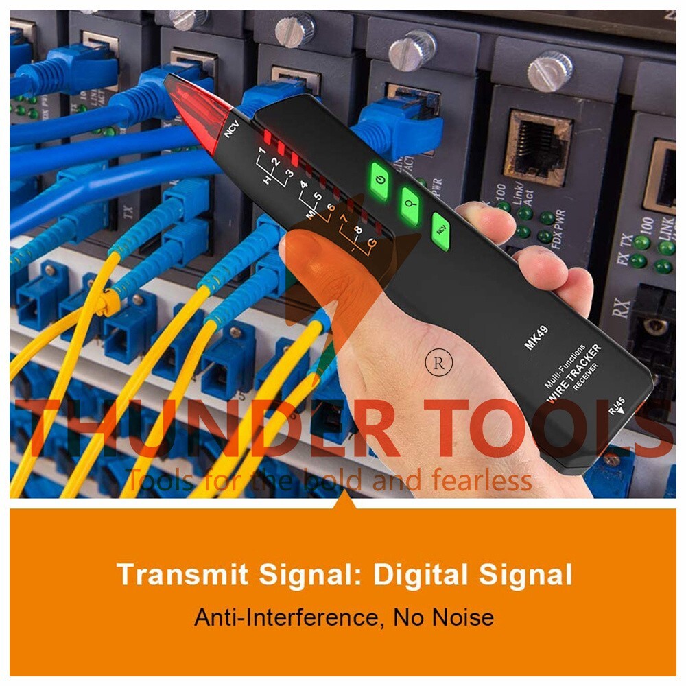 Thunder Tools Meterk Network Cable Tester RJ11 RJ45 Wire Tracker Line