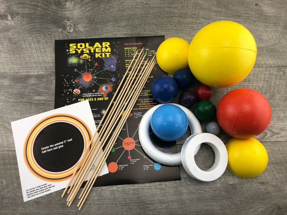 Solar System Model Kit (PAINTED, NO BOX)(GREAT STEM PROJECT)!!!