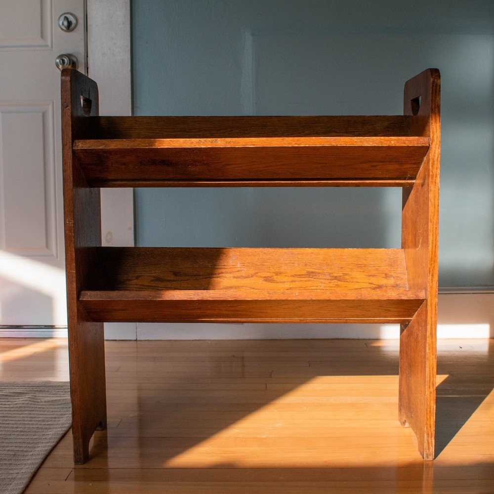 Vintage Stickley Mission Cherry Bookcase Magazine Stand