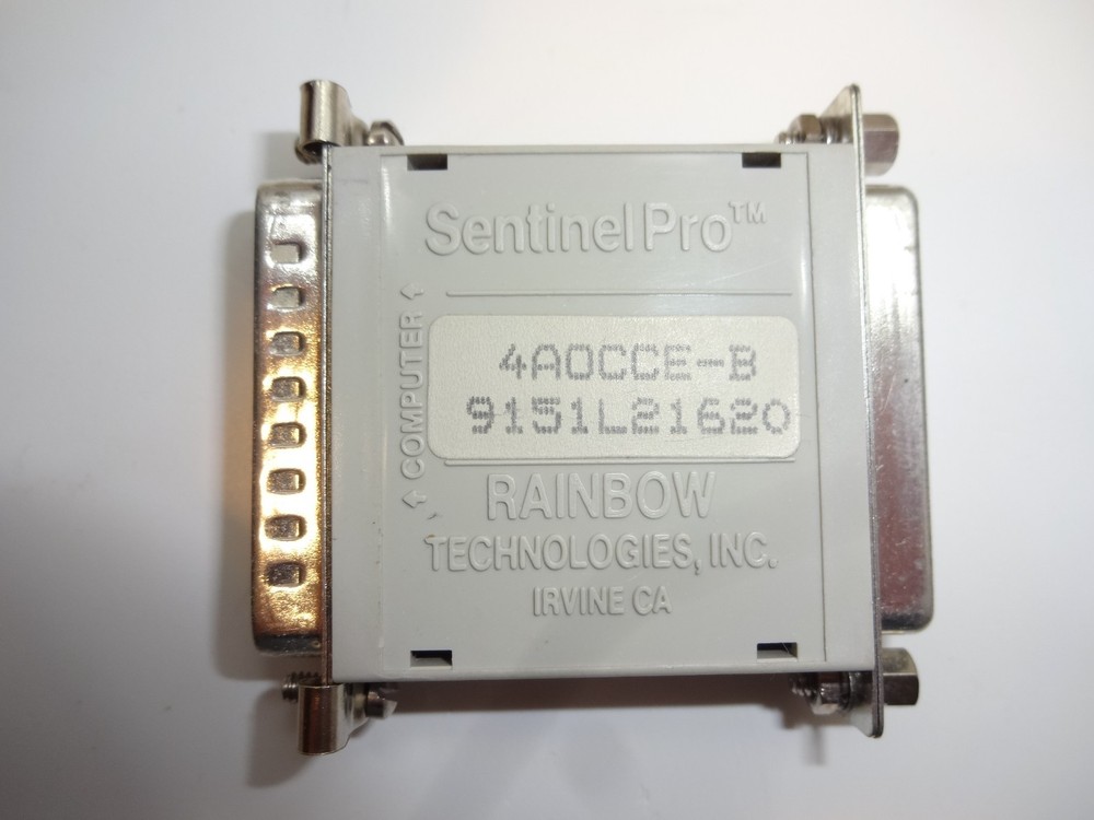 Rainbow Technologies Sentinel Pro Hardware Dongle Vintage Parallel with Software
