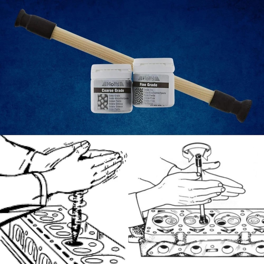 Valve Grinding Lapping Compound Kit Fine and Coarse Grade Bundle with Capners of