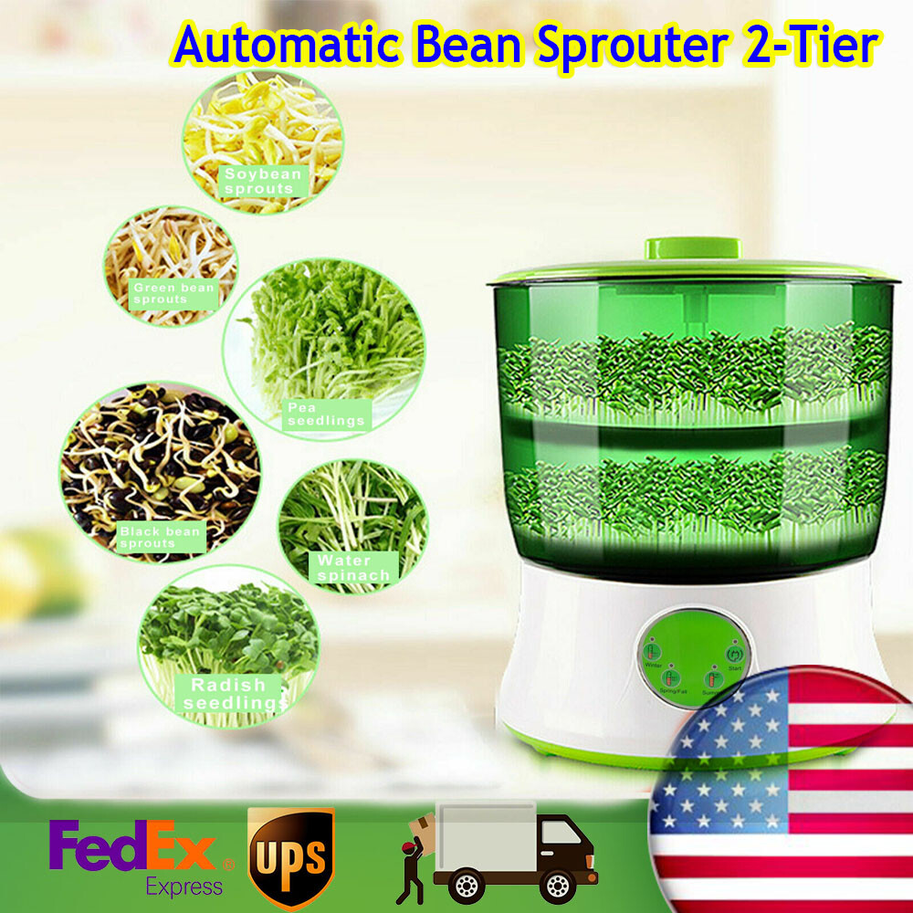 Automatic Bean Seed Sprouts Machine Bean Sprout Maker Double Layers 260x370MM