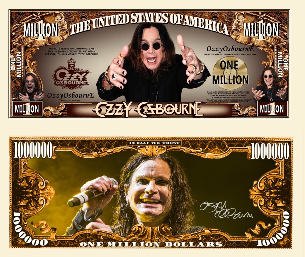 OUR OZZY OSBOURNE NOVELTY BILL  (25 EA)