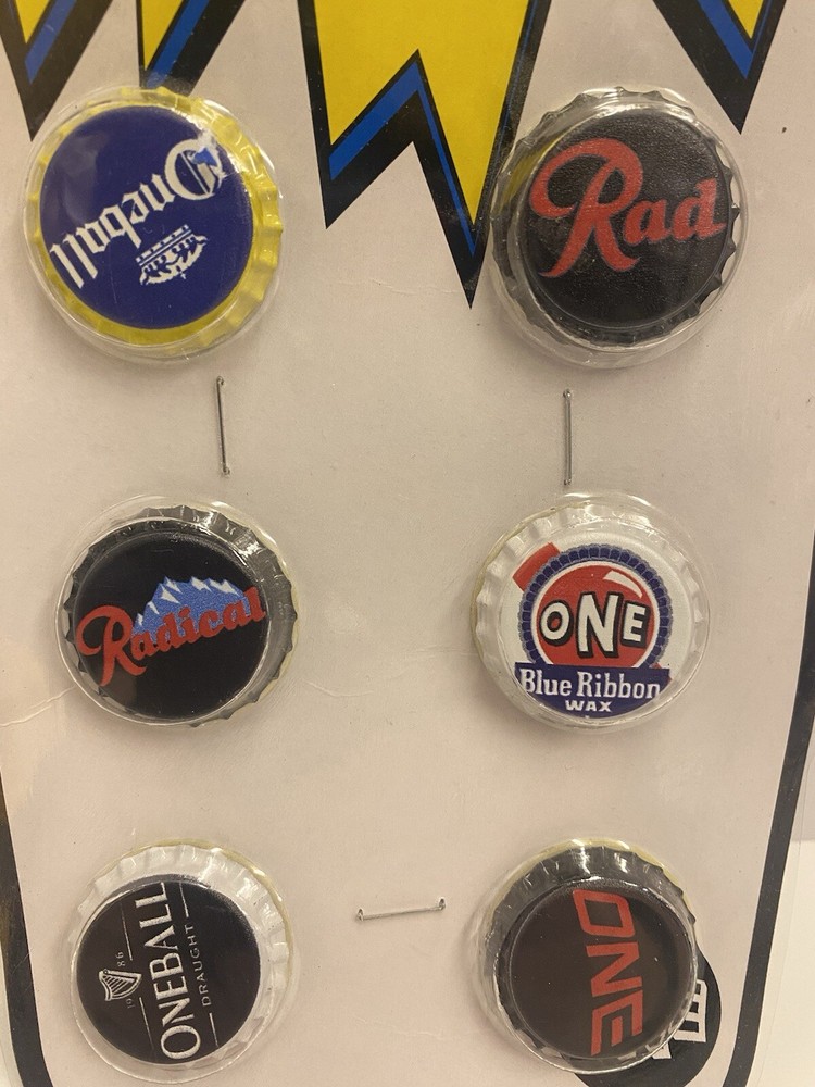 OneBall Bottle Caps Traction Black Red 6pack