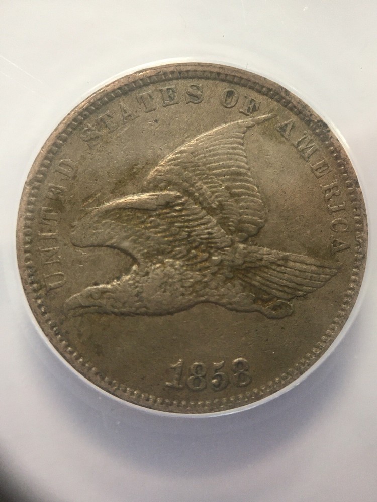 1858 Flying Eagle Cent Small Letters ANACS Graded EF-40 *Nice Original Coin*