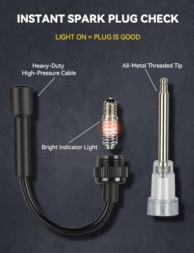 Professional Compression Tester Kit - 300 PSI Triple-Scale, 2 Spark Plug Testers