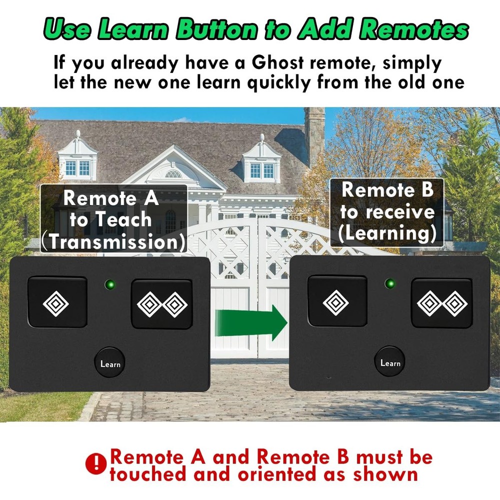 for Ghost Control, AXP1 AXS1 Ghost Gate Opener Remote Transmitter