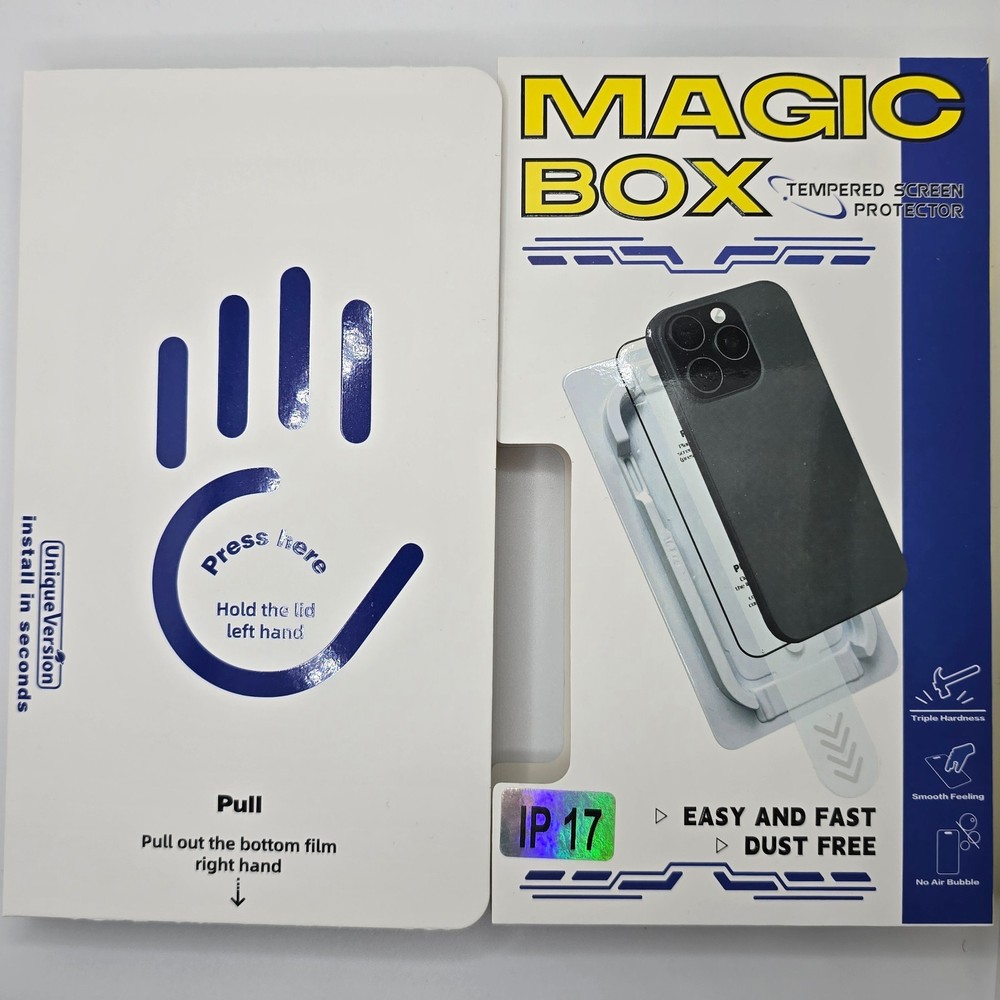 2-Pack Screen Protector iPhone 17 Pro Max Tempered Glass Easy App Alignment Tray