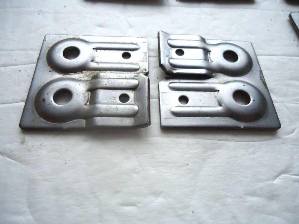 SIX SETS TABLE LEAF ALIGNERS (12 alignment plates)  NOTE:ONLY 4 SETS ARE IN PICS