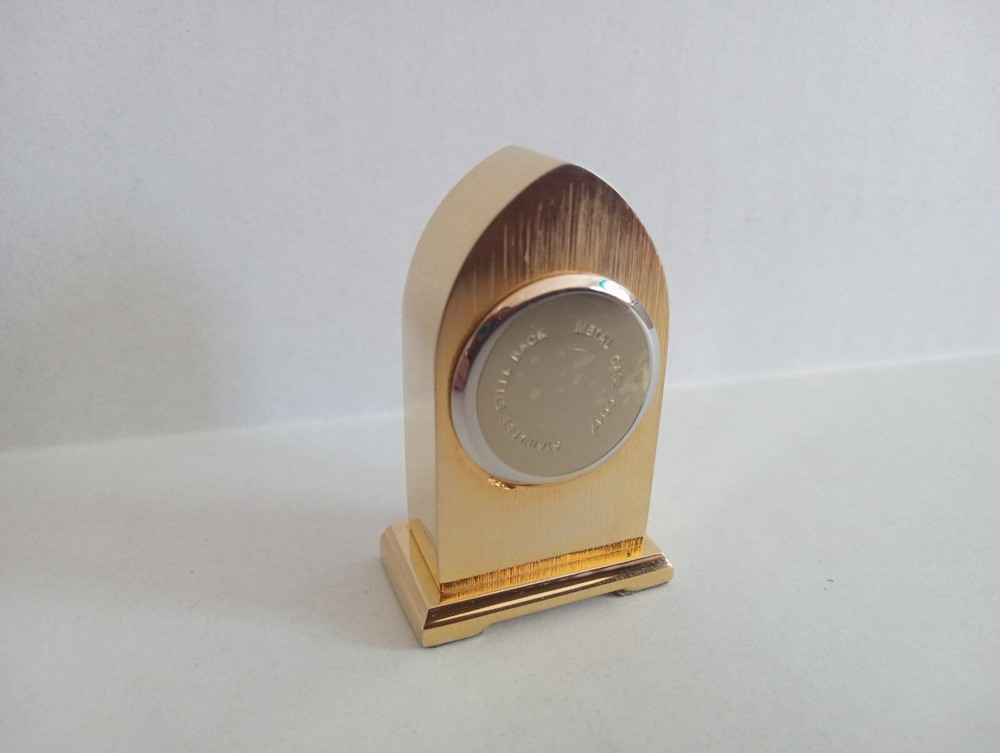 Perini Miniature Brass Mantle Clock Collectible