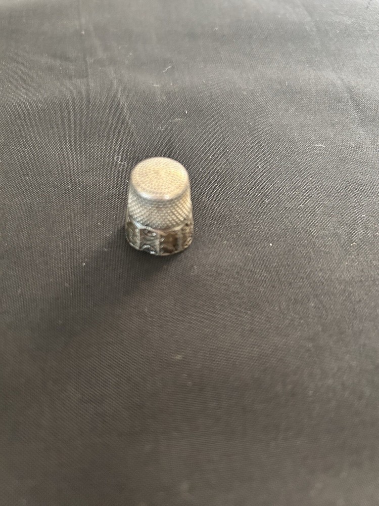 Vintage Sterling Silver Victorian Thimble - Paneled